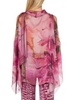 Alberta Ferretti Floral Printed Semi Sheer Blouse