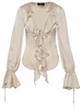 Blumarine Ruffled Long-Sleeve Blouse