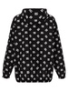 Logo Print Hooded Jacket Casual Jackets, Parka White/Black