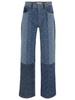 Marine Serre Patchwork-Designed Straight-Leg Jeans