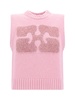 Ganni Logo Embossed Knitted Vest