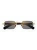 Cartier Rectangular Rimless Sunglasses