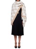 Max Mara Studio All-Over Logo Patterned Fringed Edge Cape