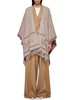 Max Mara Logo Detailed Fringed Cape