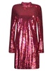 Chiara Ferragni Sequin Coated Long-Sleeved Dress