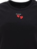 T-Shirt With Embroidered Hearts T-Shirts Black