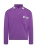 Palm Angels Long-Sleeved Track Knit Polo Shirt