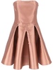 Alberta Ferretti Pleated Satin Dress