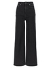 Ganni Logo Patch Wide-Leg Jeans