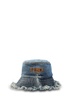 Fendi Logo Embroidered Denim Bucket Hat