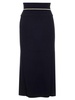 Moncler 1952 Front-Slit Knitted Midi Skirt