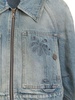 Palm Angels Palm Pattern Cropped Denim Jacket