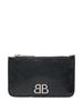 Balenciaga Logo Plaque Zipped Wallet