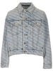 Alexander Wang Allover Logo Printed Denim Jacket