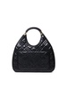 Love Moschino Logo Plaque Quilted Tote Bag