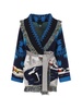 Alanui Graphic Jacquard Fringed Belted Cardigan