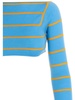 Emilio Pucci Striped Long-Sleeved Cropped Top