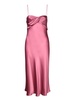 Alberta Ferretti Satin Sleeveless Midi Dress