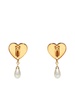 Alessandra Rich Heart-Motif Embellished Clip-On Earrings