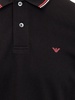 Emporio Armani Micro Eagle Embroidered Long-Sleeved Polo Shirt