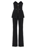 Elisabetta Franchi Strapless Belted Jumpsuit