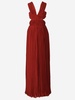 Chloé Pleated V-Neck Maxi Dress