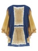 Alberta Ferretti Wide Sleeve Tie-Dye Tunic Dress