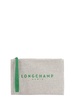 Longchamp Logo Printed Zipped Clutch Bag