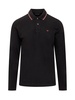 Emporio Armani Micro Eagle Embroidered Long-Sleeved Polo Shirt