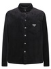 Prada Long-Sleeved Logo Plaque Shirt