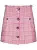 GCDS Tweed Button-Up Mini Skirt