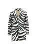 Like boys Zebra Printed Straight Hem Coat