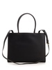 'ella Small' Black Tote Bag With Tonal Logo Detail In Nylon Woman