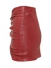 The Mannei Ruched Back-Zipped Mini Skirt