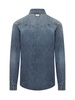 Dolce & Gabbana Logo Plaque Denim Shirt