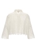 Giambattista Valli Paisley-Pattern Lace-Detailed Cropped Blouse