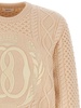 Bally Logo Embroidered Cable Knit Jumper