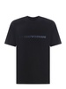 Emporio Armani Logo Embroidered Pima Jersey T-Shirt