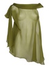 Alberta Ferretti Semi-Sheer Asymmetric Sleeveless Blouse