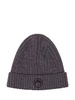 Marine Serre Crescent Moon Embroidered Ribbed Beanie