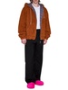 Marni Zip-Up Drastring Faux-Fur Jacket