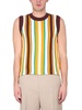 Wales Bonner Scale Striped Crewneck Knitted Vest