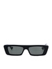 Gucci Eyewear Logo Engraved Rectangle Frame Sunglasses