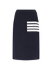 Thom Browne 4-Bar Fitted Skirt