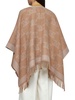 Max Mara All-Over Logo Patterned Fringed Cape