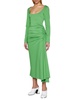 Marni Gathered-Waist Asymmetric Midi Dress