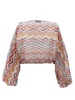 Missoni Zigzag Boat-Neck Open-Knitted Blouse