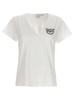 Pinko Logo-Embellished V-Neck T-Shirt