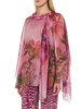 Alberta Ferretti Floral Printed Semi Sheer Blouse