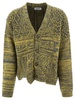 Two-tone Nylon Blend Oversize Cardigan